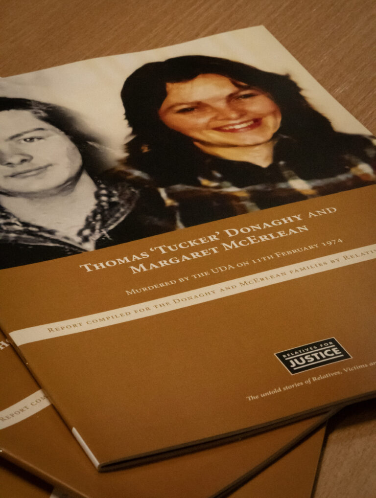 Launch of family report on the 1974 killings of Thomas Donaghy and Margaret McErlean